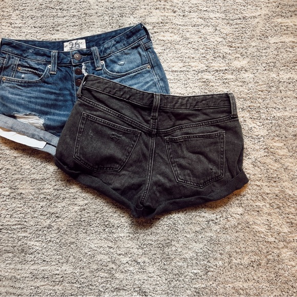 We The Free Denim and Charcoal Jean Shorts - Picture 3 of 13